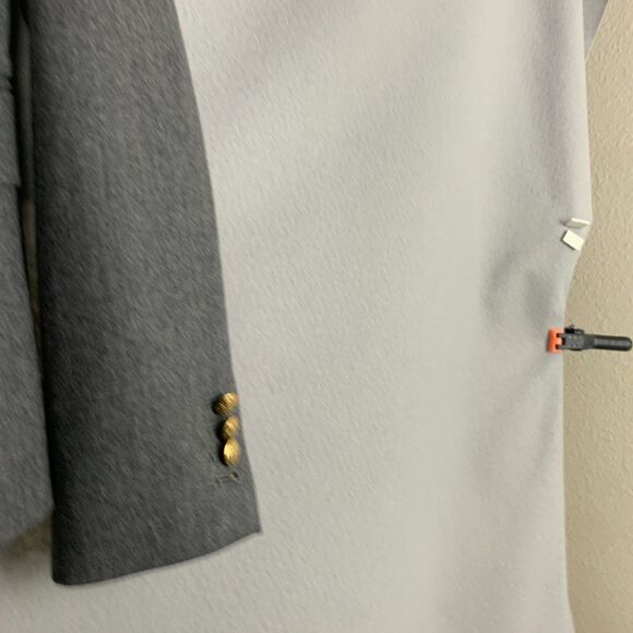 J.Crew 100% Wool Gray Blazer Size 4 Gold Buttons Classiccore Workwear Jacket - Picture 9 of 9